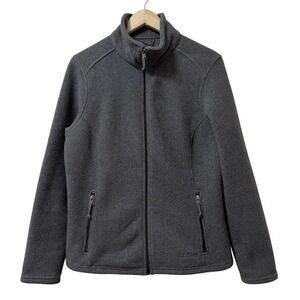 Ll Bean Womens Sweater Fleece Full Zip Jacket Size M Charcoal Gray Outdoor Layer